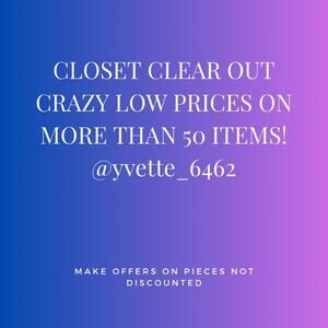 Closet Clear Out Announcement